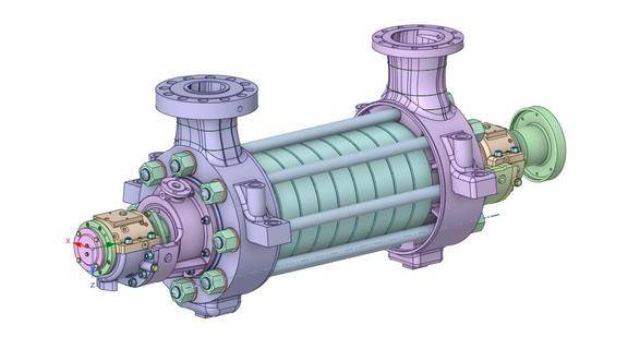 节段式多级离心泵模型