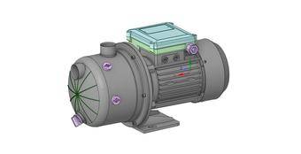 泵三维模型3：JS80自吸泵