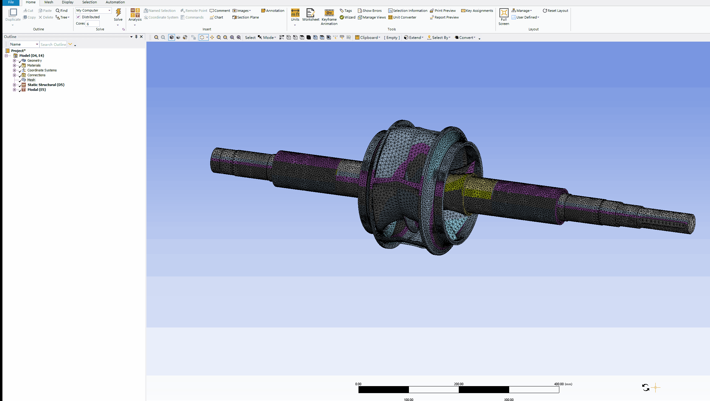 Workbench中如何查看内部（切面）网格