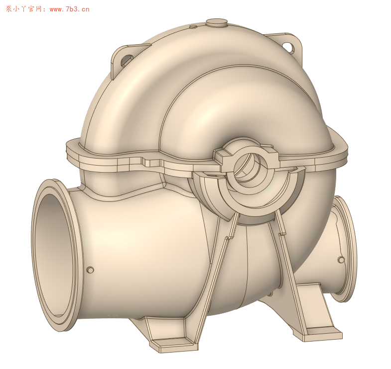 离心泵水力设计碎片知识：1.双吸泵吸水室图解