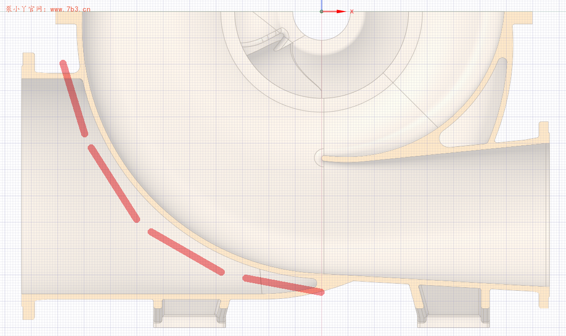 离心泵水力设计碎片知识：1.双吸泵吸水室图解