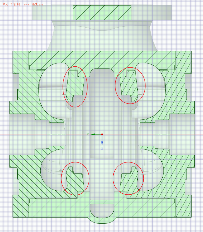 离心泵水力设计碎片知识：3.双吸泵吸水室隔板图解