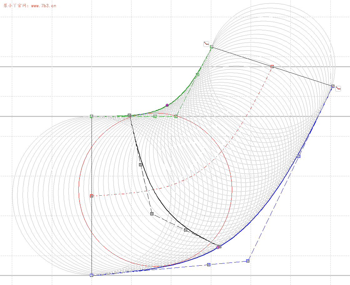CFturbo子午面设计如何显示过流断面面积圆