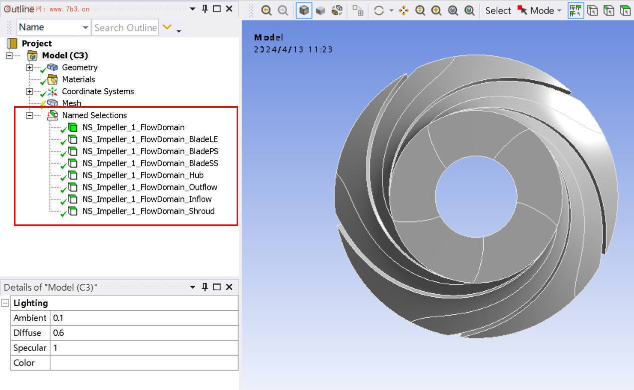 CFturbo2023联合Workbench无part解决方案