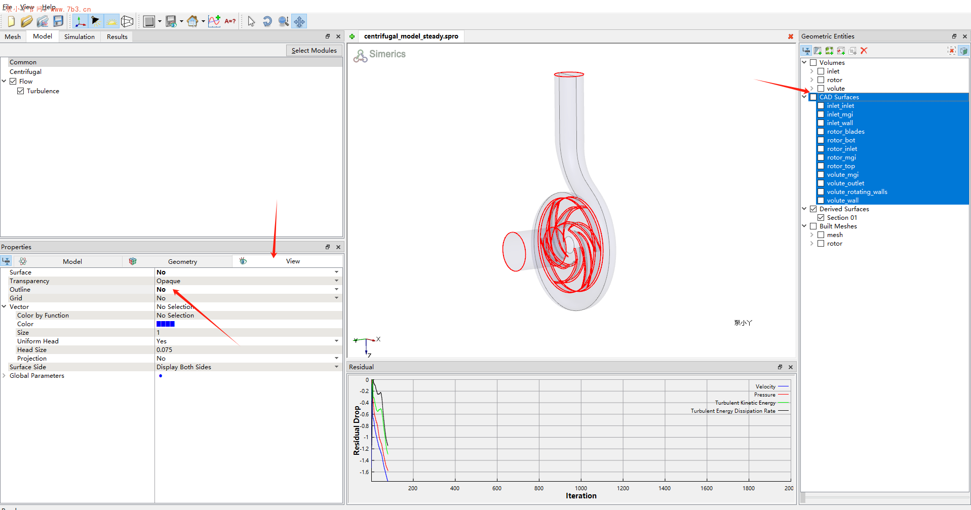 Simerics MP+6.0如何隐藏模型轮廓显示