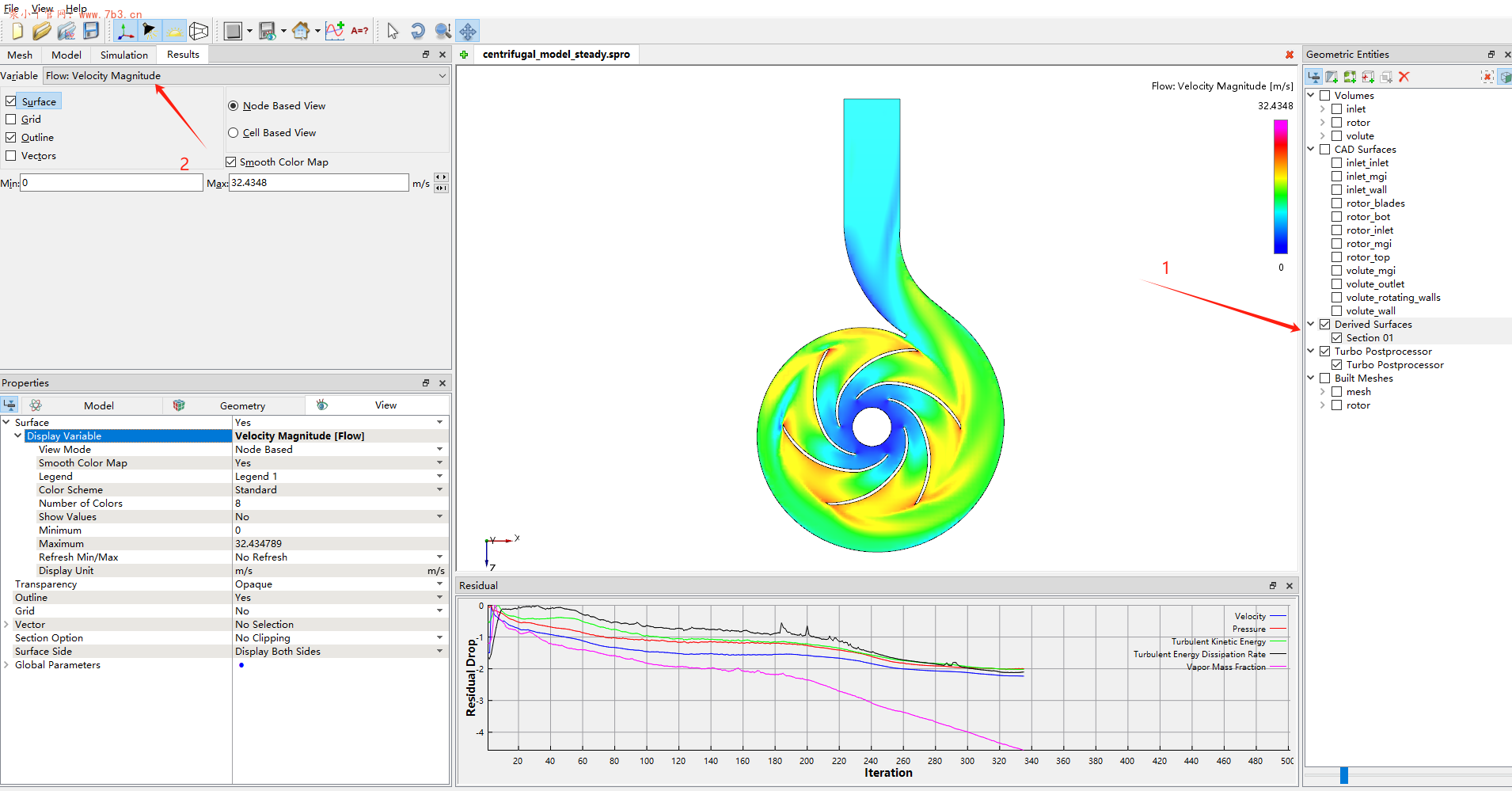 Simerics MP+6.0如何创建切面云图
