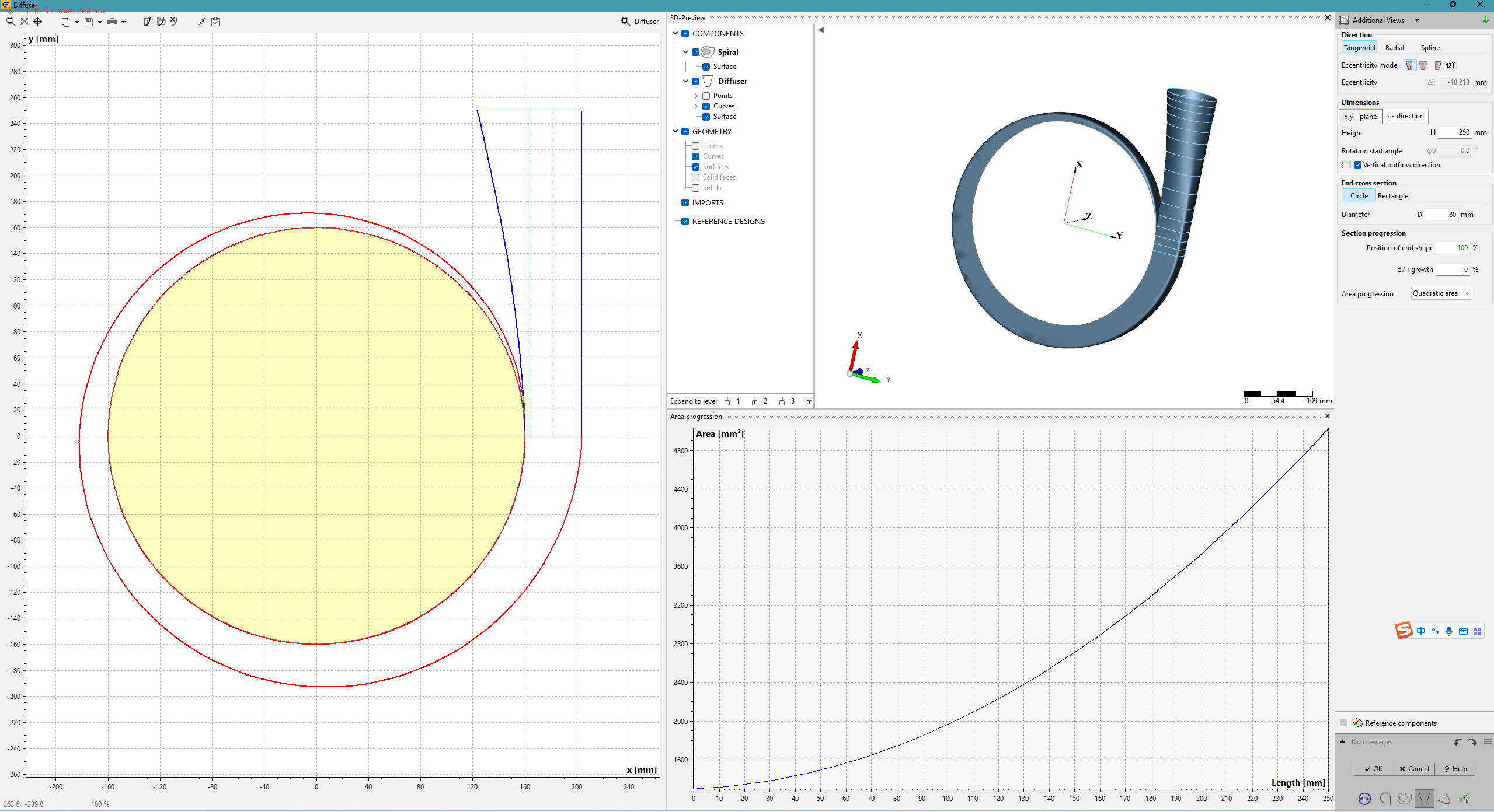 CFturbo逆向蜗壳基本流程