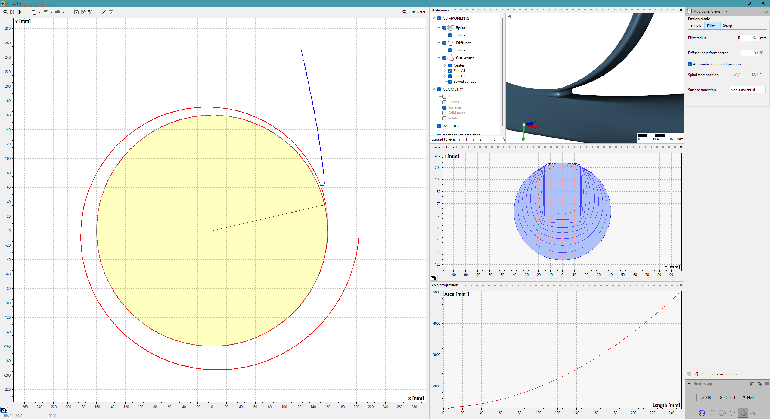 CFturbo逆向蜗壳基本流程