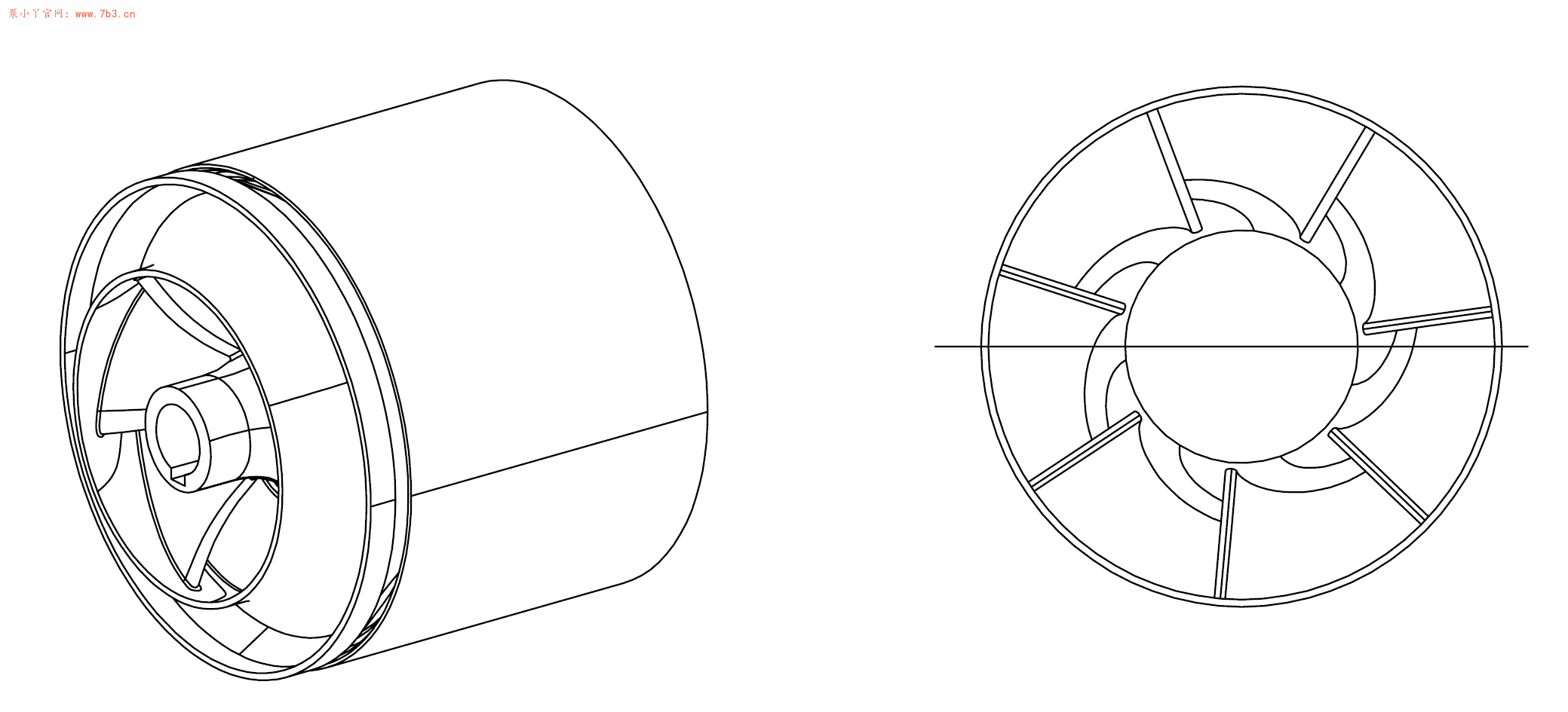 泵三维模型26：潜水泵