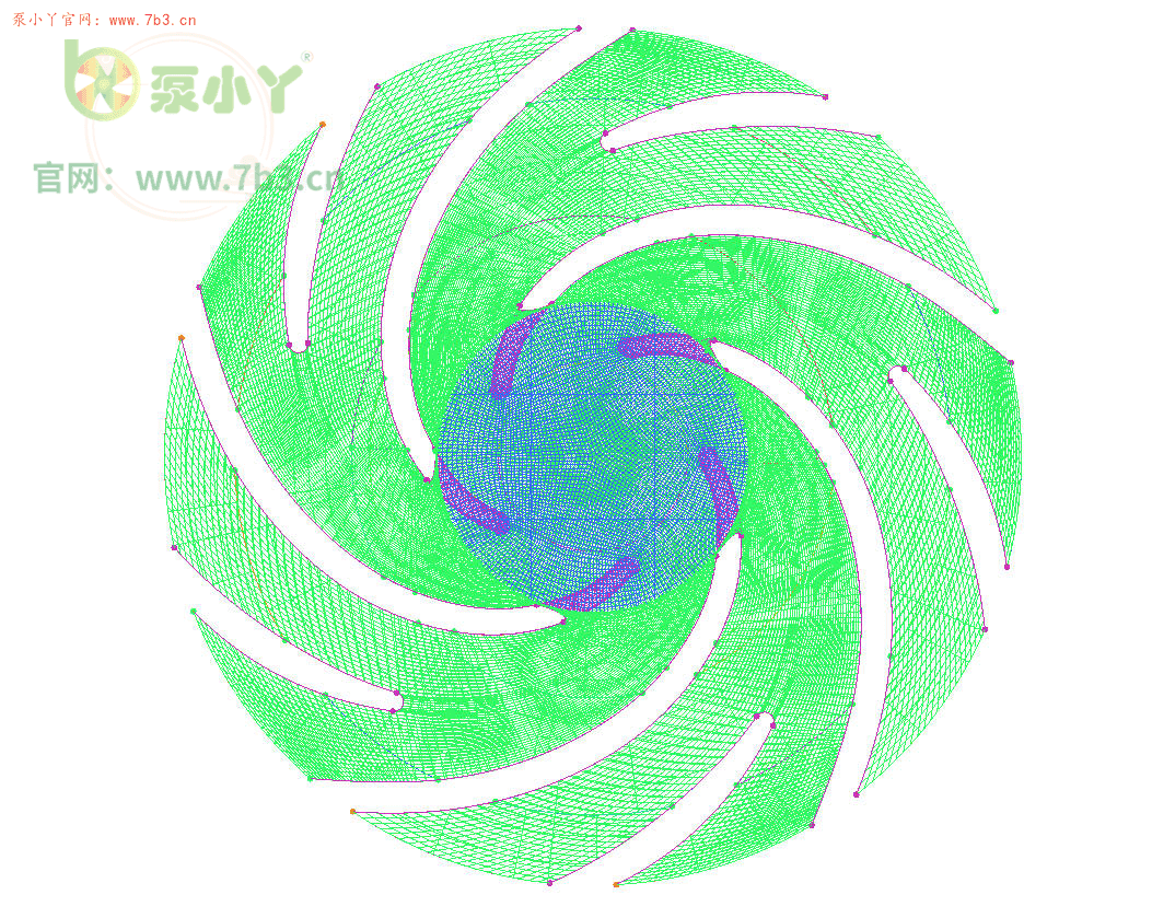 分享一套ICEM离心泵的全结构化网格
