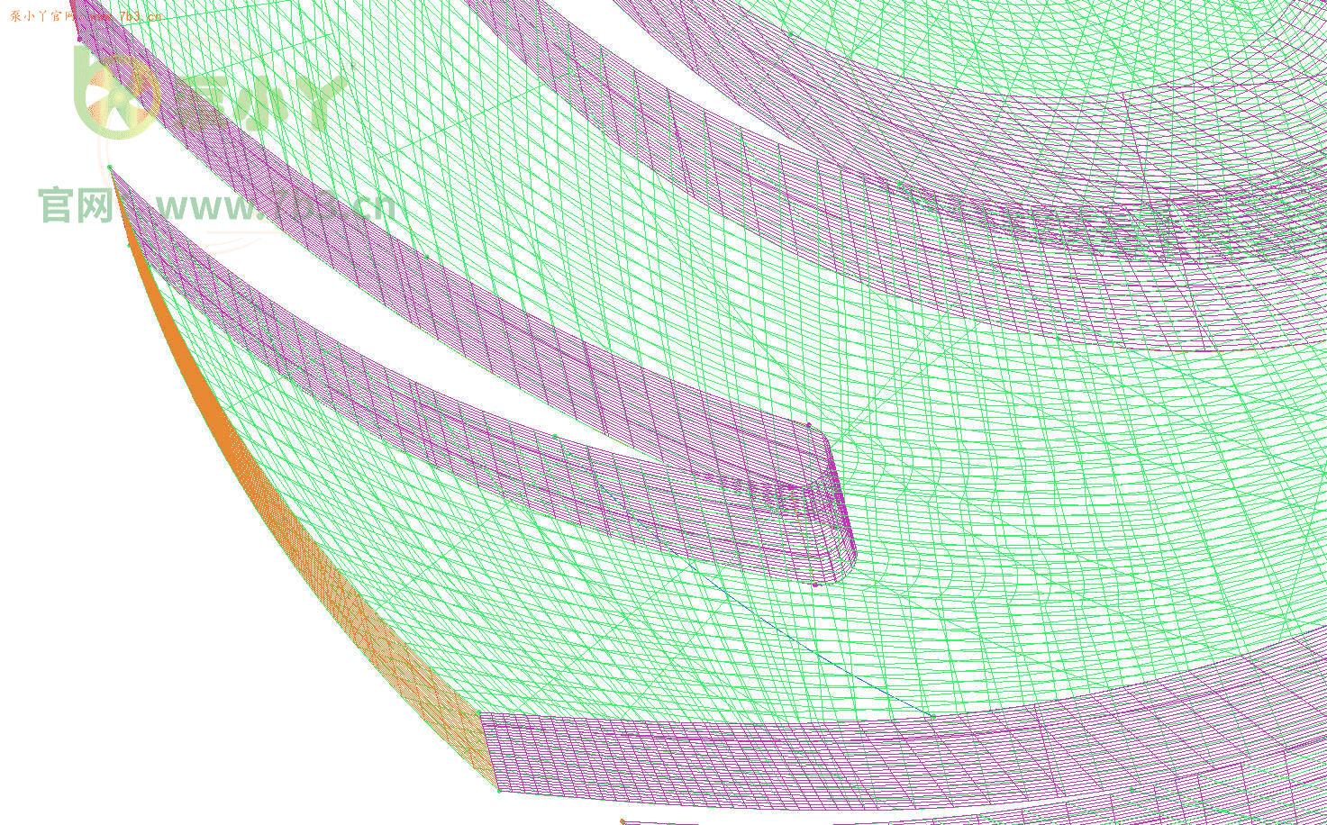 分享一套ICEM离心泵的全结构化网格