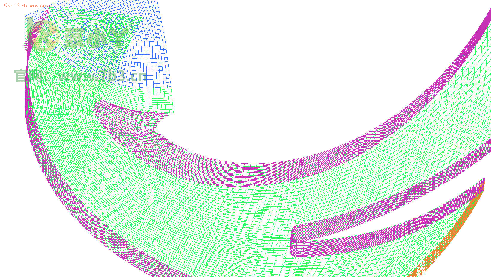 分享一套ICEM离心泵的全结构化网格