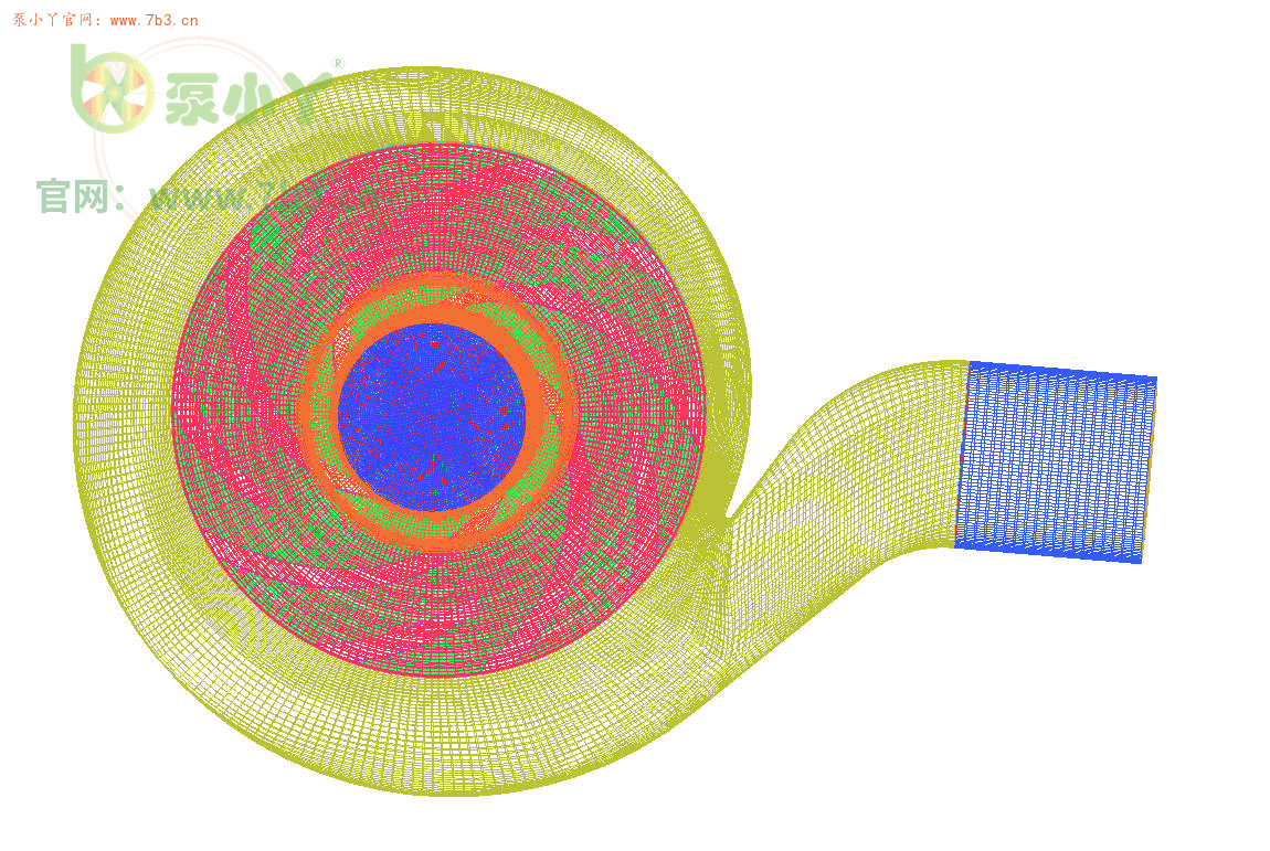 分享一套ICEM离心泵的全结构化网格