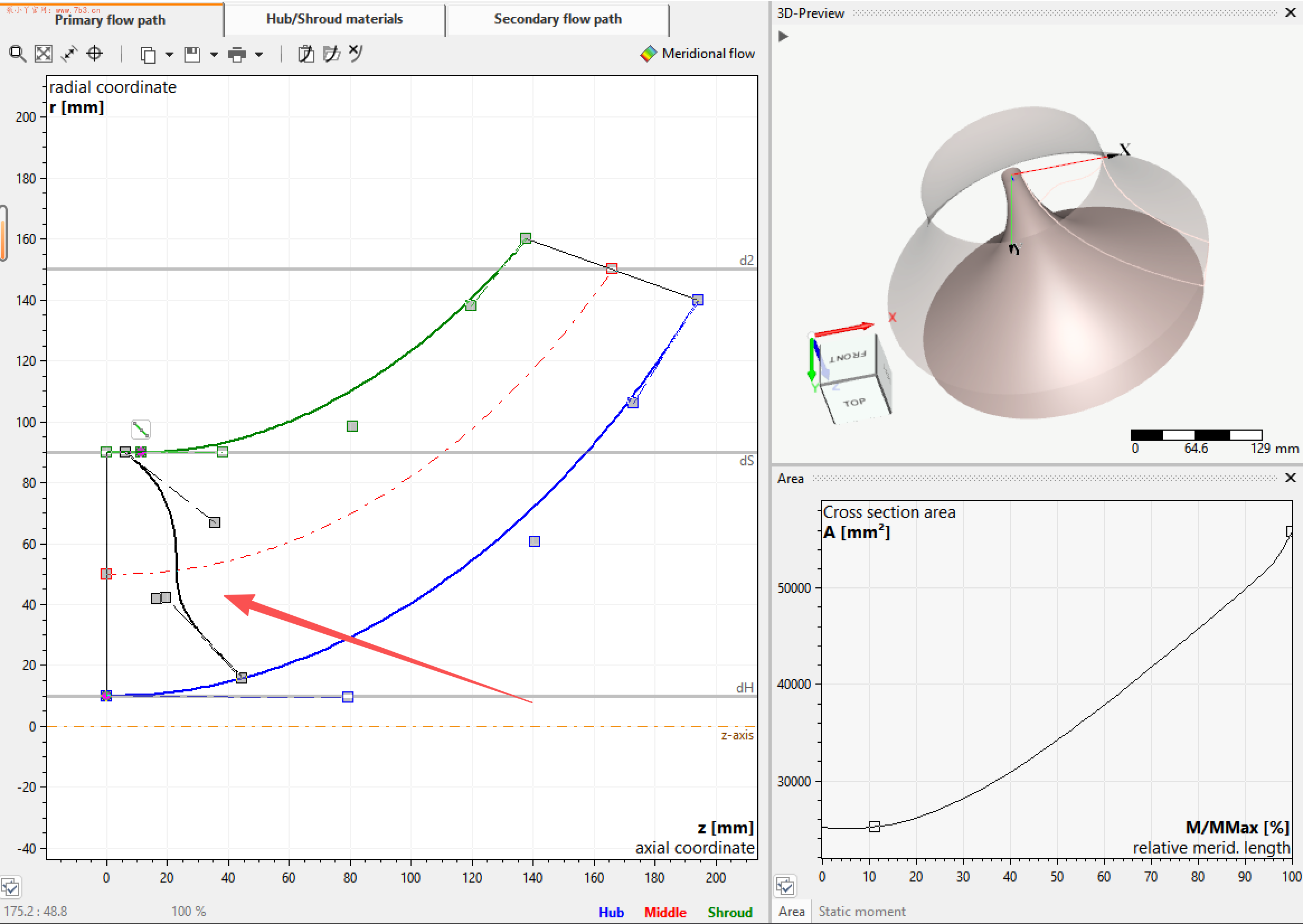 螺旋离心泵叶片进口边的形状控制要点